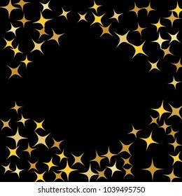 Colorful Stars Confetti, Mystery Sparkling Vector Background. Trendy Glowing Magic Glitter, Lights. Festive Falling Colorful Stars Confetti for Ads, Posters. 
