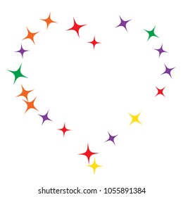 Colorful Stars Confetti, Mystery Sparkling Vector Background. Trendy Glowing Magic Glitter, Lights. Festive Falling Colorful Stars Confetti for Ads, Posters. 
