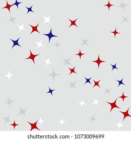 Colorful Stars Confetti, Mystery Sparkling Vector Background. Trendy Glowing Magic Glitter, Lights. Festive Falling Colorful Stars Confetti for Ads, Posters. 
