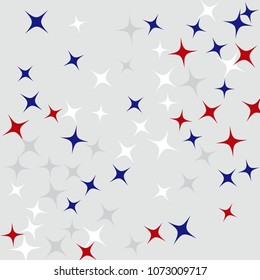 Colorful Stars Confetti, Mystery Sparkling Vector Background. Trendy Glowing Magic Glitter, Lights. Festive Falling Colorful Stars Confetti for Ads, Posters. 
