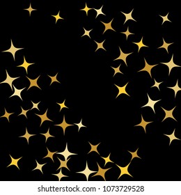 Colorful Stars Confetti, Mystery Sparkling Vector Background. Trendy Glowing Magic Glitter, Lights. Festive Falling Colorful Stars Confetti for Ads, Posters. 
