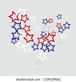 Colorful Stars Confetti, Mystery Sparkling Vector Background. Trendy Glowing Magic Glitter, Lights. Festive Falling Colorful Stars Confetti for Ads, Posters. 
