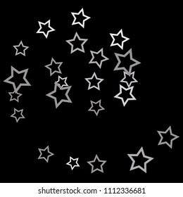 Colorful Stars Confetti, Mystery Sparkling Vector Background. Trendy Glowing Magic Glitter, Lights. Festive Falling Colorful Stars Confetti for Ads, Posters. 
