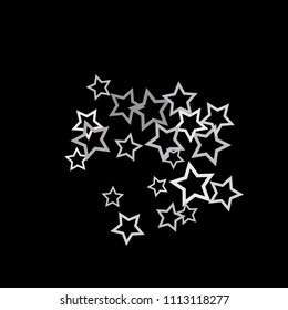 Colorful Stars Confetti, Mystery Sparkling Vector Background. Trendy Glowing Magic Glitter, Lights. Festive Falling Colorful Stars Confetti for Ads, Posters. 
