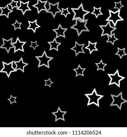 Colorful Stars Confetti, Mystery Sparkling Vector Background. Trendy Glowing Magic Glitter, Lights. Festive Falling Colorful Stars Confetti for Ads, Posters. 

