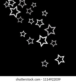 Colorful Stars Confetti, Mystery Sparkling Vector Background. Trendy Glowing Magic Glitter, Lights. Festive Falling Colorful Stars Confetti for Ads, Posters. 
