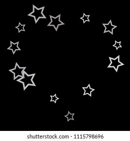Colorful Stars Confetti, Mystery Sparkling Vector Background. Trendy Glowing Magic Glitter, Lights. Festive Falling Colorful Stars Confetti for Ads, Posters. 
