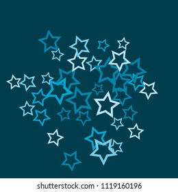 Colorful Stars Confetti, Mystery Sparkling Vector Background. Trendy Glowing Magic Glitter, Lights. Festive Falling Colorful Stars Confetti for Ads, Posters. 
