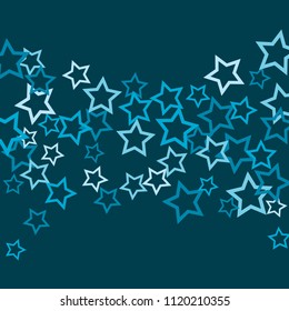Colorful Stars Confetti, Mystery Sparkling Vector Background. Trendy Glowing Magic Glitter, Lights. Festive Falling Colorful Stars Confetti for Ads, Posters. 
