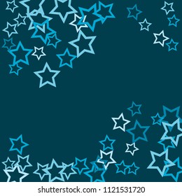 Colorful Stars Confetti, Mystery Sparkling Vector Background. Trendy Glowing Magic Glitter, Lights. Festive Falling Colorful Stars Confetti for Ads, Posters. 
