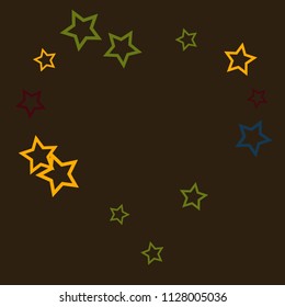 Colorful Stars Confetti, Mystery Sparkling Vector Background. Trendy Glowing Magic Glitter, Lights. Festive Falling Colorful Stars Confetti for Ads, Posters. 
