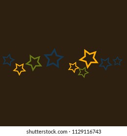 Colorful Stars Confetti, Mystery Sparkling Vector Background. Trendy Glowing Magic Glitter, Lights. Festive Falling Colorful Stars Confetti for Ads, Posters. 
