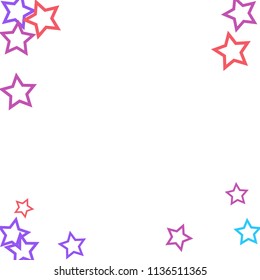 Colorful Stars Confetti, Mystery Sparkling Vector Background. Trendy Glowing Magic Glitter, Lights. Festive Falling Colorful Stars Confetti for Ads, Posters. 
