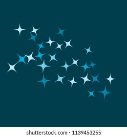 Colorful Stars Confetti, Mystery Sparkling Vector Background. Trendy Glowing Magic Glitter, Lights. Festive Falling Colorful Stars Confetti for Ads, Posters. 
