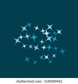 Colorful Stars Confetti, Mystery Sparkling Vector Background. Trendy Glowing Magic Glitter, Lights. Festive Falling Colorful Stars Confetti for Ads, Posters. 
