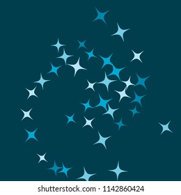 Colorful Stars Confetti, Mystery Sparkling Vector Background. Trendy Glowing Magic Glitter, Lights. Festive Falling Colorful Stars Confetti for Ads, Posters. 
