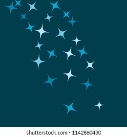 Colorful Stars Confetti, Mystery Sparkling Vector Background. Trendy Glowing Magic Glitter, Lights. Festive Falling Colorful Stars Confetti for Ads, Posters. 
