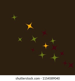 Colorful Stars Confetti, Mystery Sparkling Vector Background. Trendy Glowing Magic Glitter, Lights. Festive Falling Colorful Stars Confetti for Ads, Posters. 