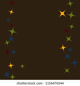 Colorful Stars Confetti, Mystery Sparkling Vector Background. Trendy Glowing Magic Glitter, Lights. Festive Falling Colorful Stars Confetti for Ads, Posters. 