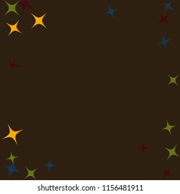Colorful Stars Confetti, Mystery Sparkling Vector Background. Trendy Glowing Magic Glitter, Lights. Festive Falling Colorful Stars Confetti for Ads, Posters. 