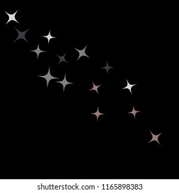 Colorful Stars Confetti, Mystery Sparkling Vector Background. Trendy Glowing Magic Glitter, Lights. Festive Falling Colorful Stars Confetti for Ads, Posters. 