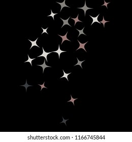 Colorful Stars Confetti, Mystery Sparkling Vector Background. Trendy Glowing Magic Glitter, Lights. Festive Falling Colorful Stars Confetti for Ads, Posters. 