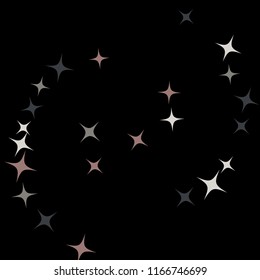 Colorful Stars Confetti, Mystery Sparkling Vector Background. Trendy Glowing Magic Glitter, Lights. Festive Falling Colorful Stars Confetti for Ads, Posters. 
