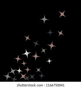 Colorful Stars Confetti, Mystery Sparkling Vector Background. Trendy Glowing Magic Glitter, Lights. Festive Falling Colorful Stars Confetti for Ads, Posters. 
