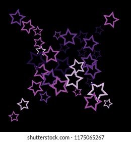Colorful Stars Confetti, Mystery Sparkling Vector Background. Trendy Glowing Magic Glitter, Lights. Festive Falling Colorful Stars Confetti for Ads, Posters. 

