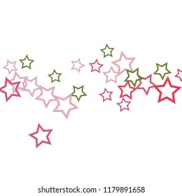 Colorful Stars Confetti, Mystery Sparkling Vector Background. Trendy Glowing Magic Glitter, Lights. Festive Falling Colorful Stars Confetti for Ads, Posters. 

