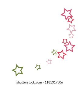 Colorful Stars Confetti, Mystery Sparkling Vector Background. Trendy Glowing Magic Glitter, Lights. Festive Falling Colorful Stars Confetti for Ads, Posters. 
