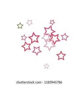 Colorful Stars Confetti, Mystery Sparkling Vector Background. Trendy Glowing Magic Glitter, Lights. Festive Falling Colorful Stars Confetti for Ads, Posters. 
