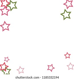 Colorful Stars Confetti, Mystery Sparkling Vector Background. Trendy Glowing Magic Glitter, Lights. Festive Falling Colorful Stars Confetti for Ads, Posters. 
