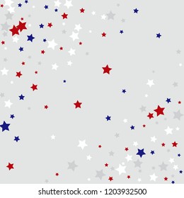 Colorful Stars Confetti, Mystery Sparkling Vector Background. Trendy Glowing Magic Glitter, Lights. Festive Falling Colorful Stars Confetti for Ads, Posters. 
