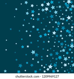 Colorful Stars Confetti, Mystery Sparkling Vector Background. Trendy Glowing Magic Glitter, Lights. Festive Falling Colorful Stars Confetti for Ads, Posters. 
