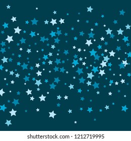 Colorful Stars Confetti, Mystery Sparkling Vector Background. Trendy Glowing Magic Glitter, Lights. Festive Falling Colorful Stars Confetti for Ads, Posters. 
