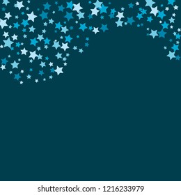 Colorful Stars Confetti, Mystery Sparkling Vector Background. Trendy Glowing Magic Glitter, Lights. Festive Falling Colorful Stars Confetti for Ads, Posters. 
