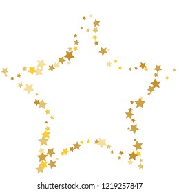 Colorful Stars Confetti, Mystery Sparkling Vector Background. Trendy Glowing Magic Glitter, Lights. Festive Falling Colorful Stars Confetti for Ads, Posters. 
