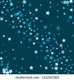 Colorful Stars Confetti, Mystery Sparkling Vector Background. Trendy Glowing Magic Glitter, Lights. Festive Falling Colorful Stars Confetti for Ads, Posters. 
