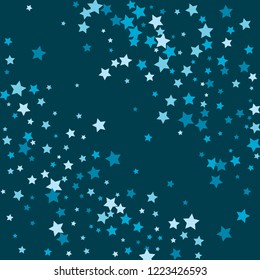 Colorful Stars Confetti, Mystery Sparkling Vector Background. Trendy Glowing Magic Glitter, Lights. Festive Falling Colorful Stars Confetti for Ads, Posters. 
