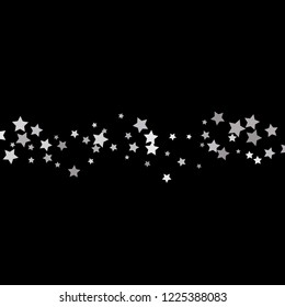 Colorful Stars Confetti, Mystery Sparkling Vector Background. Trendy Glowing Magic Glitter, Lights. Festive Falling Colorful Stars Confetti for Ads, Posters. 
