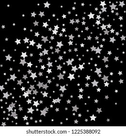 Colorful Stars Confetti, Mystery Sparkling Vector Background. Trendy Glowing Magic Glitter, Lights. Festive Falling Colorful Stars Confetti for Ads, Posters. 
