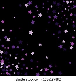 Colorful Stars Confetti, Mystery Sparkling Vector Background. Trendy Glowing Magic Glitter, Lights. Festive Falling Colorful Stars Confetti for Ads, Posters. 