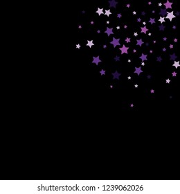 Colorful Stars Confetti, Mystery Sparkling Vector Background. Trendy Glowing Magic Glitter, Lights. Festive Falling Colorful Stars Confetti for Ads, Posters. 