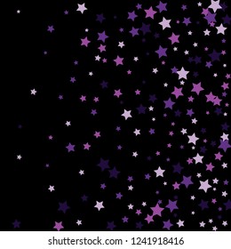 Colorful Stars Confetti, Mystery Sparkling Vector Background. Trendy Glowing Magic Glitter, Lights. Festive Falling Colorful Stars Confetti for Ads, Posters. 