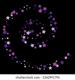 Colorful Stars Confetti, Mystery Sparkling Vector Background. Trendy Glowing Magic Glitter, Lights. Festive Falling Colorful Stars Confetti for Ads, Posters. 