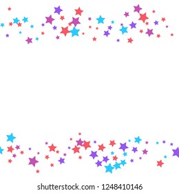 Colorful Stars Confetti, Mystery Sparkling Vector Background. Trendy Glowing Magic Glitter, Lights. Festive Falling Colorful Stars Confetti for Ads, Posters. 