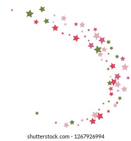 Colorful Stars Confetti, Mystery Sparkling Vector Background. Trendy Glowing Magic Glitter, Lights. Festive Falling Colorful Stars Confetti for Ads, Posters. 

