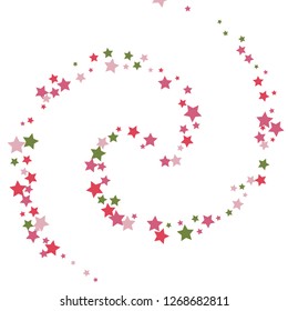 Colorful Stars Confetti, Mystery Sparkling Vector Background. Trendy Glowing Magic Glitter, Lights. Festive Falling Colorful Stars Confetti for Ads, Posters. 
