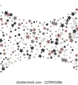 Colorful Stars Confetti, Mystery Sparkling Vector Background. Trendy Glowing Magic Glitter, Lights. Festive Falling Colorful Stars Confetti for Ads, Posters. 
